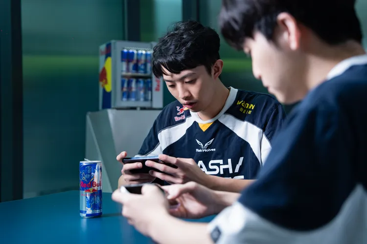 Red Bull 電競戰隊閃電狼搶先亮相 Red Bull ×《 Garena 傳說對決》10 週年聯名罐，展現戰隊與聯名包裝的電競能量。業者提供