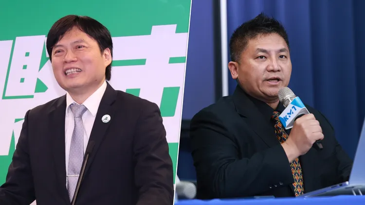 宜蘭是藍綠五五波的搖擺區，也是民進黨最有機會翻轉的主戰場，左為民進黨參選人林國漳，右為國民黨參選人吳宗憲。合成照。彭欣偉攝