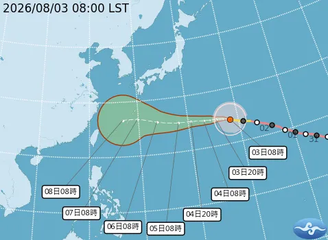 白海豚颱風最快周五發海警　雨彈連炸3天