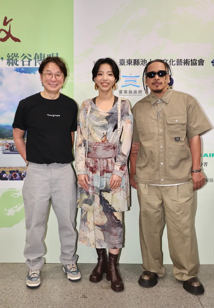 陳鎮川（左起）、洪佩瑜和葛西瓦。莊宗達攝