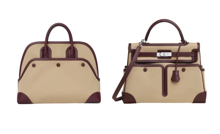 Bolide 1923 Paddock 手提包（左）59萬5100元、Kelly Retourné Paddock 手提包（右）90萬4500元。品牌提供
