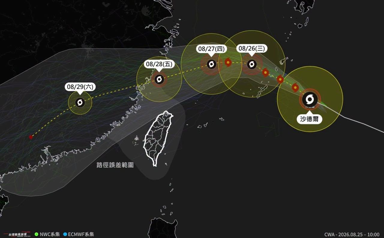 「颱風假沒了!」氣象主播驚:沙德爾怎變水母了
