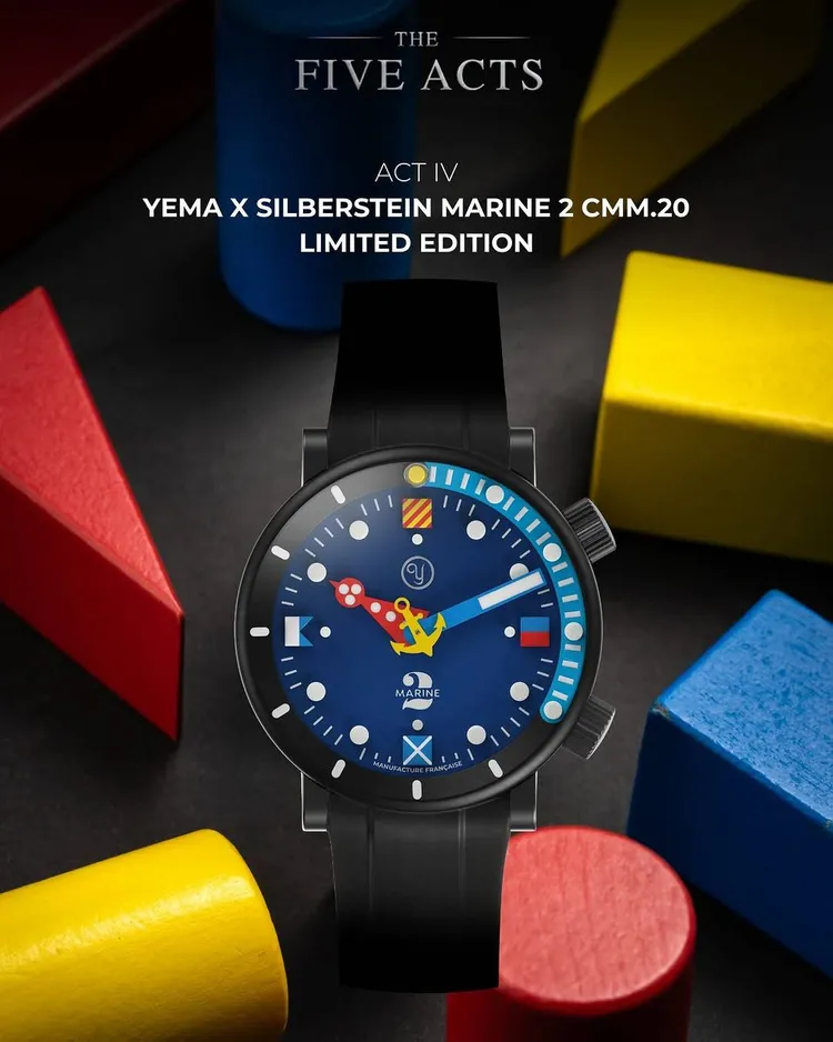 鐘錶品牌YEMA與包浩斯大Alain Silberstein再度攜手，帶來「YEMA × Alain Silberstein II」聯名作品。品牌提供