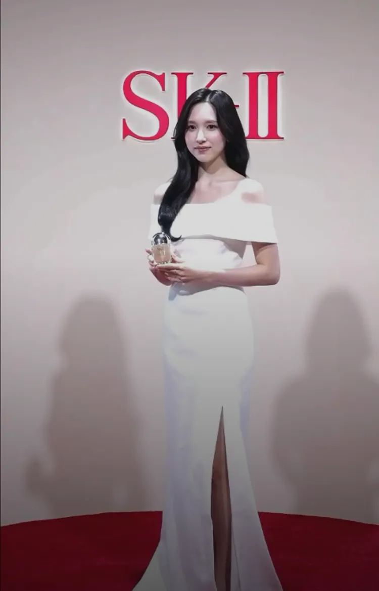 TWICE Mina首度單獨來台出席活動。翻攝直播影片
