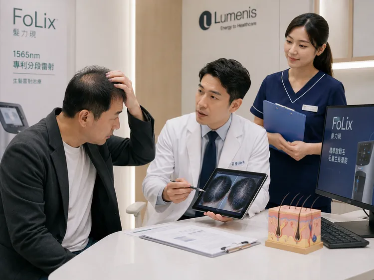 頭髮愈掉愈心慌？FoLix「髮力現™」登台　1565奈米雷射瞄準毛囊生長力