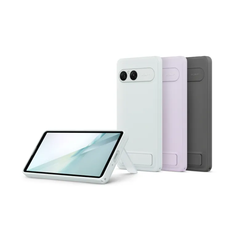 Xperia 10 VIII保護殼採另外選購，專用可立式保護殼內建隱藏式立架，可依使用需求直立或橫放，方便追劇或觀看影片。Sony提供