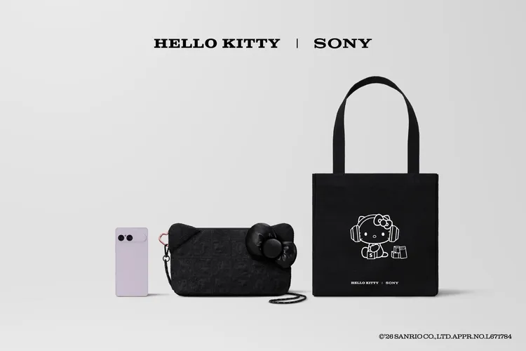 Sony攜手Hello Kitty推出Xperia 10 VIII限量聯名組合，搭配斜背小物包與托特包，增添收藏話題。Sony提供