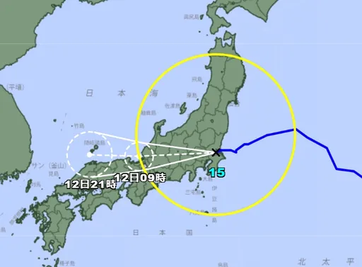 史上第一次！昌鴻颱風登陸茨城南部　將橫穿日本本州