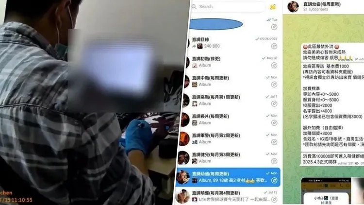 犯嫌建群組分級招募收費會員，或轉賣影像牟利，得手上千萬元，檢方陸續起訴20人。警方提供