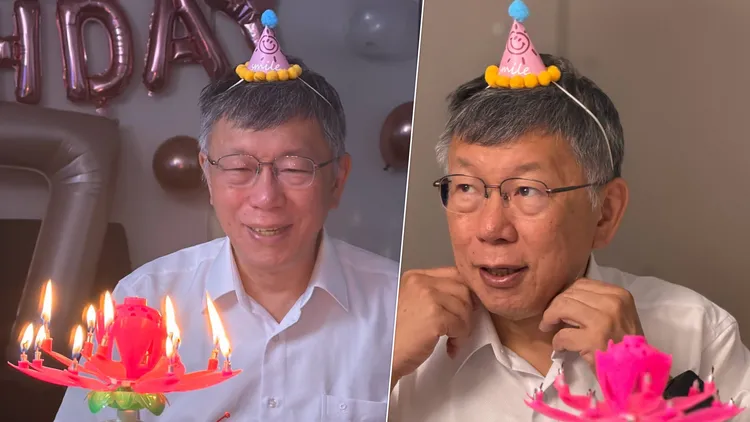 柯文哲67歲生日仍照常外出替黨內候選人輔選。圖取自陳佩琪臉書