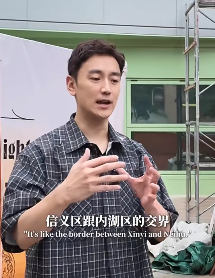 林佑威將蘇州金雞湖區比喻為台北信義區和內湖區的交界。翻攝自林佑威小紅書