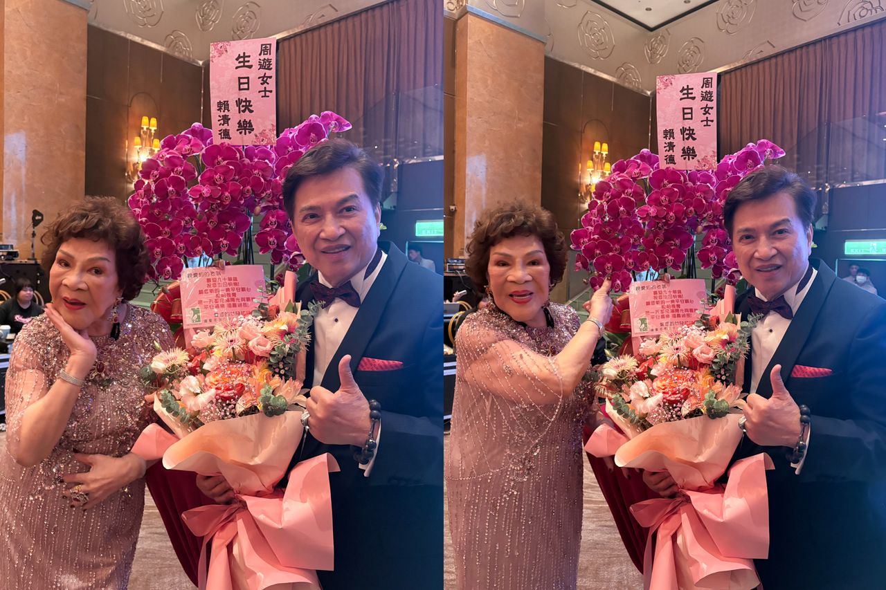 周遊89歲大壽!2千萬Bling行頭閃瞎眾人 政壇兩大咖送鮮花
