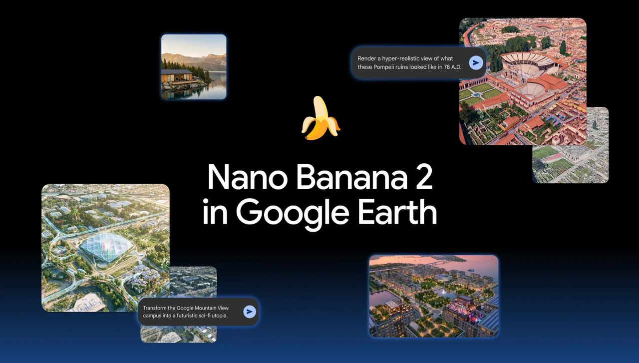 Google Earth導入Nano Banana 2 AI一鍵重建古城