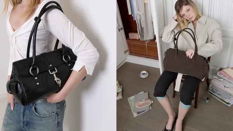 Beni Bag（左）、Linea Bag（右）皆以東西向廓形呈現。品牌提供
