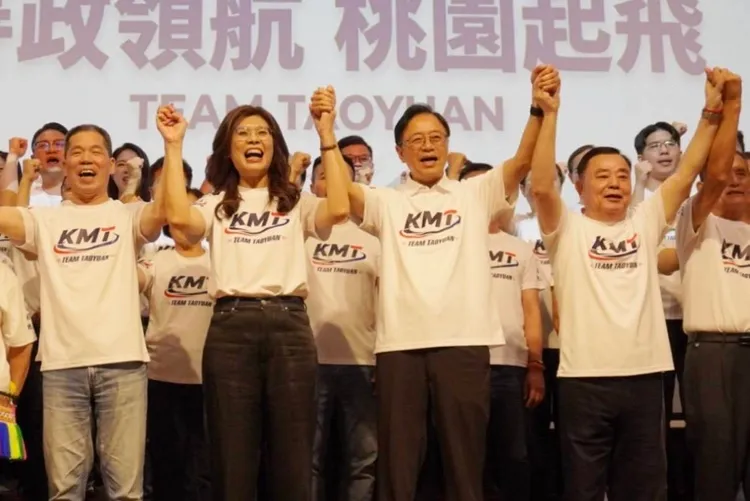 國民黨主席鄭麗文31日下午出席桃園市小組長授證暨提名同志介紹會。國民黨提供