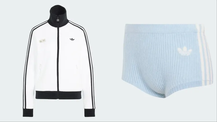 adidas Originals by JENNIE運動外套（左）4290元、針織短褲（右）1890元。品牌提供