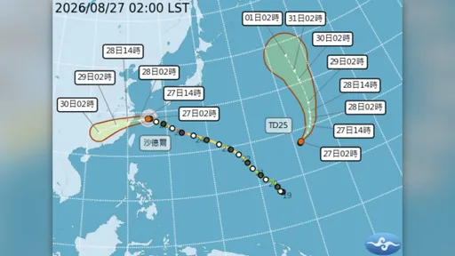 沙德爾8:40發海警！氣象署曝陸警機率　雨彈襲4縣市
