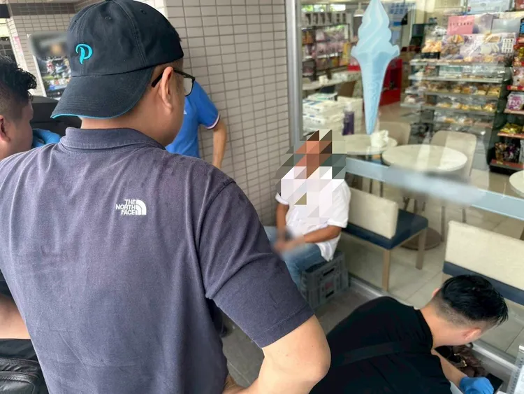 警方發現李男神情恍惚，唾液快篩後確認毒品陽性反應。翻攝照片