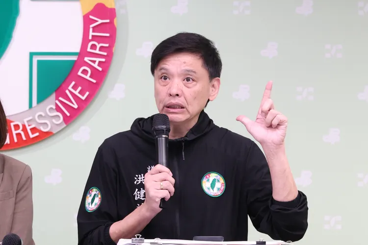 民進黨台北市議員洪健益。記者莊宗達攝