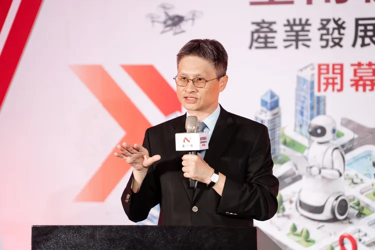 國科會副主委蘇振綱說南科已是半導體重鎮，台南有建構智慧機器人產業聚落的條件。主辦單位提供