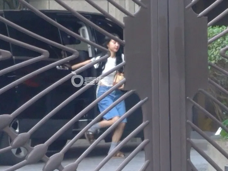 蔡依林迅速收拾好隨身物品，下車追著愛犬「社長」跑。特勤中心攝