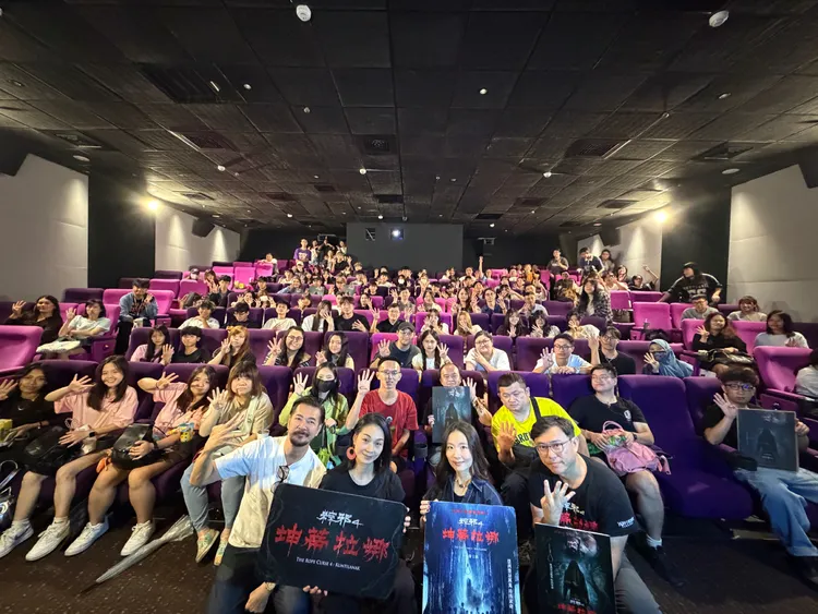 《粽邪4：坤蒂拉娜》演員群展開密集映後 QA。華影提供