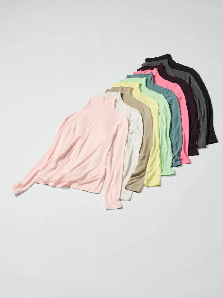 UNIQLO：C HEATTECH極暖喀什米爾混紡高領，各690元。品牌提供