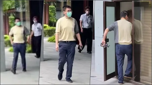 趙建銘現身！戴口罩「從側門溜進診所」畫面曝光