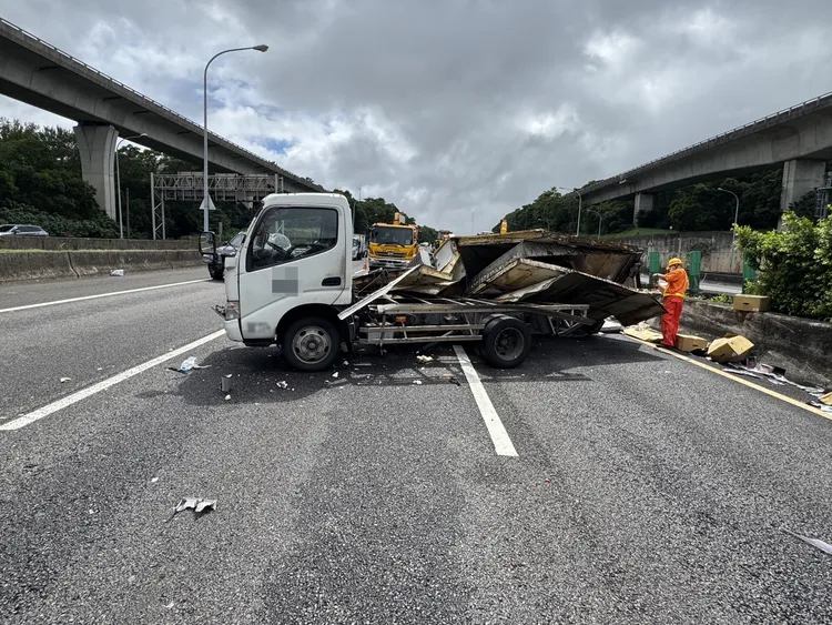 車禍現場。國道警方提供