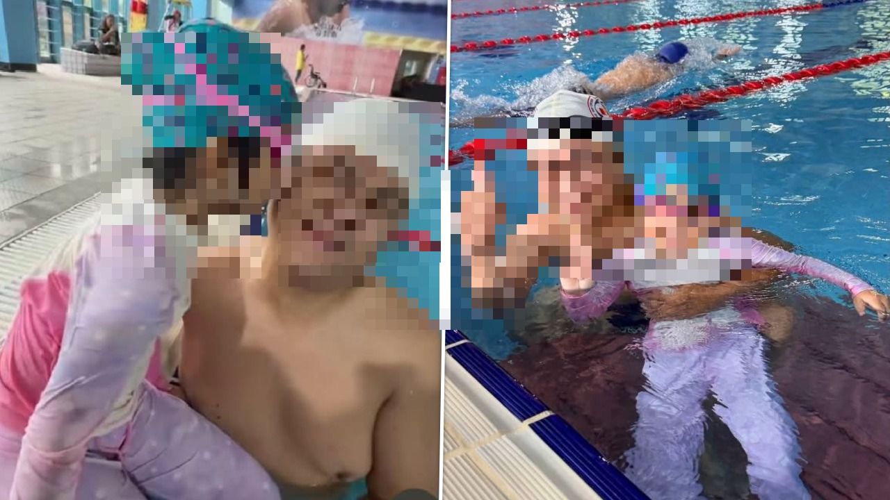 男游泳教練PO「嘟臉求親親+環抱女童胸」 全網炸鍋:好噁!