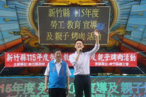 鄭朝方出席竹縣總工會活動：若當選擴大補助各鄉鎮清潔車輛