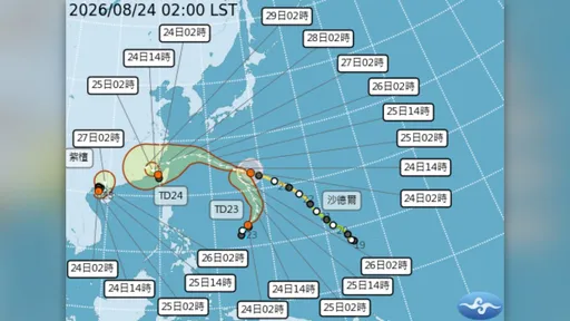 沙德爾移動加快了！這時間離台灣最近　不排除有擦邊可能