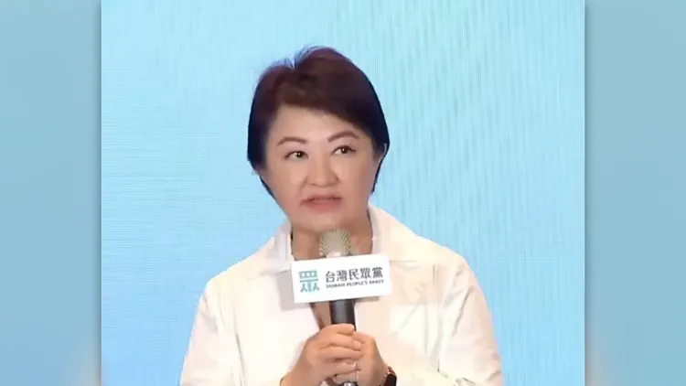 盧秀燕今天參加民眾黨七周年黨慶，喊出「2028全民倒賴」。圖取自民眾黨直播YT