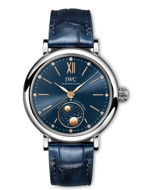 IWC柏濤菲諾日夜顯示自動腕錶34「小王子」特別版 (型號IW459806)。品牌提供