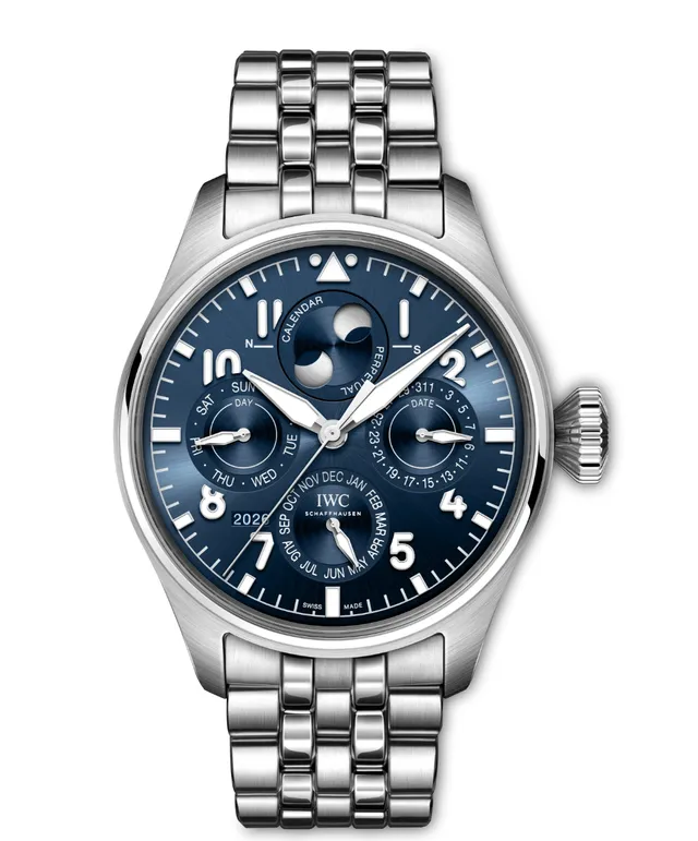 IWC大型飛行員PROSET萬年曆腕錶「小王子」特別版，精鋼版本 (型號IW329601)。品牌提供