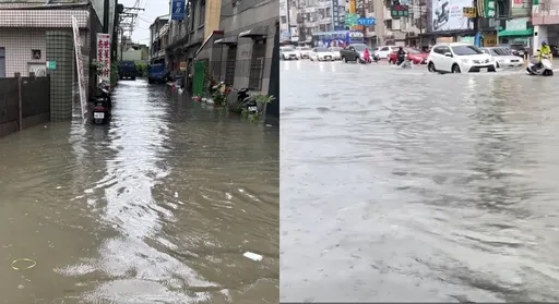 台南暴雨水淹至膝蓋　網哀號「又淹水了」