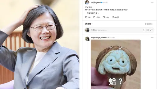 蔡英文自己辦「小英菇雕刻賽」　你的作品po脆了沒