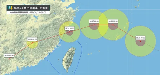 沙德爾路徑又變！明天「南掉角度」決定風雨