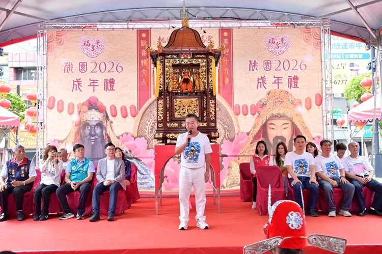 景福宮主委簡征潭致詞。景福宮提供