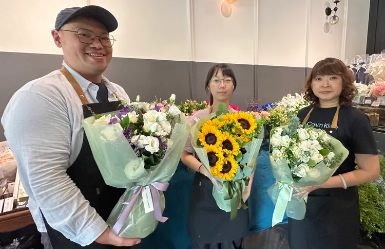 永康區的傑森花藝距離陳幸妤診所要20分鐘車程，但近幾天有不少人指名要送花給她。民眾提供