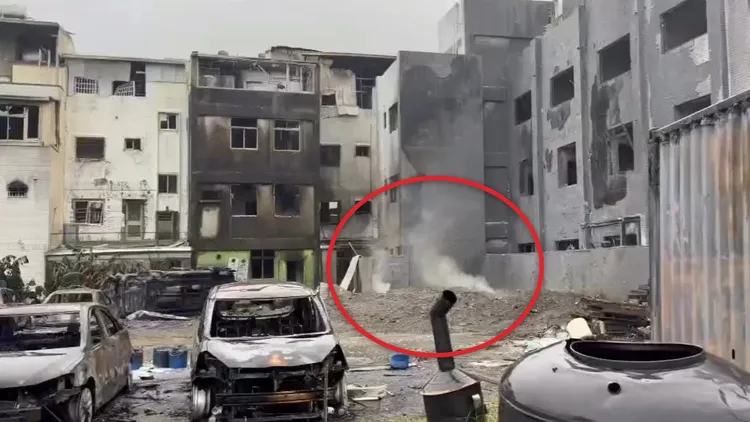 台南大爆炸，發生已超過30小時了，現場還在持續冒出白煙。qw_e2209授權提供 