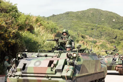 漢光42號首日實兵操演　馬防部出動CM21裝甲車防護關鍵設施