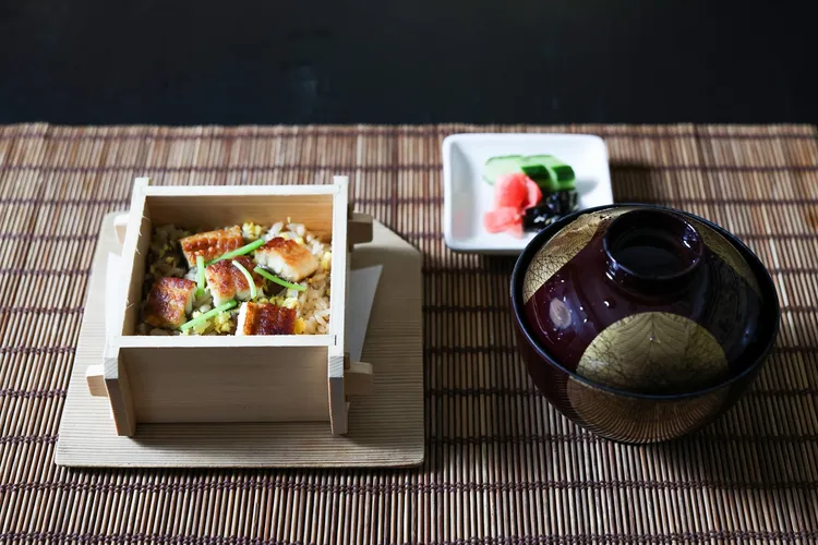 鰻魚牛蒡蒸籠御飯。業者提供