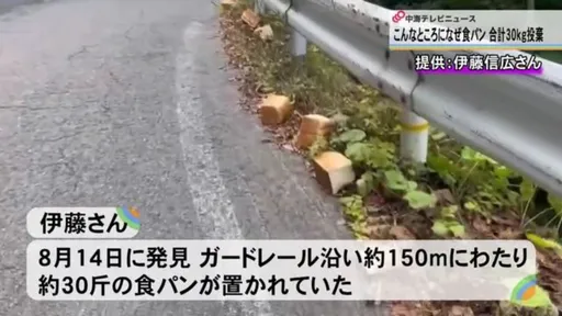 這哪招？日本「神秘人」沿路撒吐司　3天狂丟28.5公斤查不到