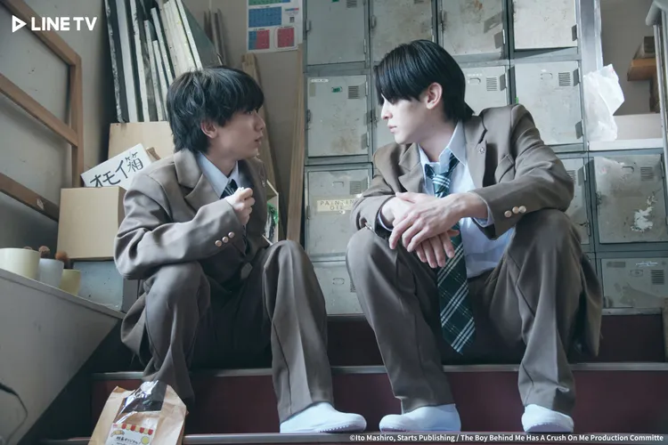 《換座位後》重現男校青春日常，小西詠斗、元之介直球追愛。LINE TV提供