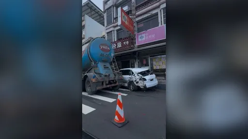台東水泥槽車失控衝寢具賣場　百萬保時捷也遭殃