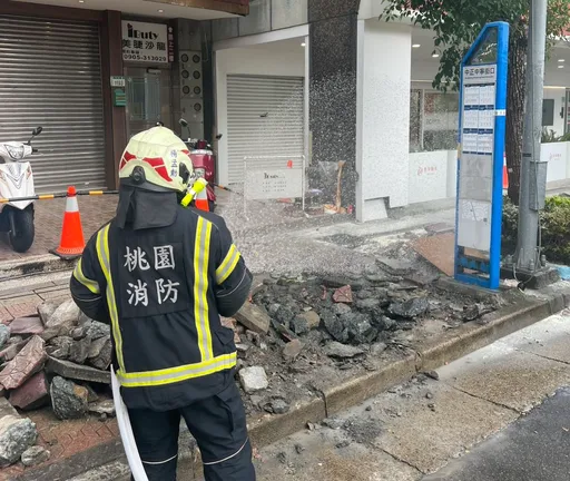 桃園道路施工挖破瓦斯管線　1工人燒燙傷送醫