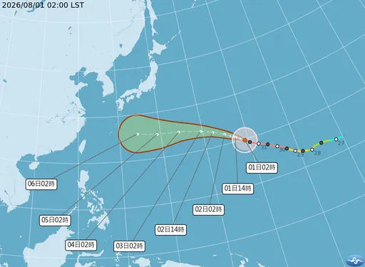 1圖看懂今雨區！白海豚「更靠近台灣」　這天開始變天