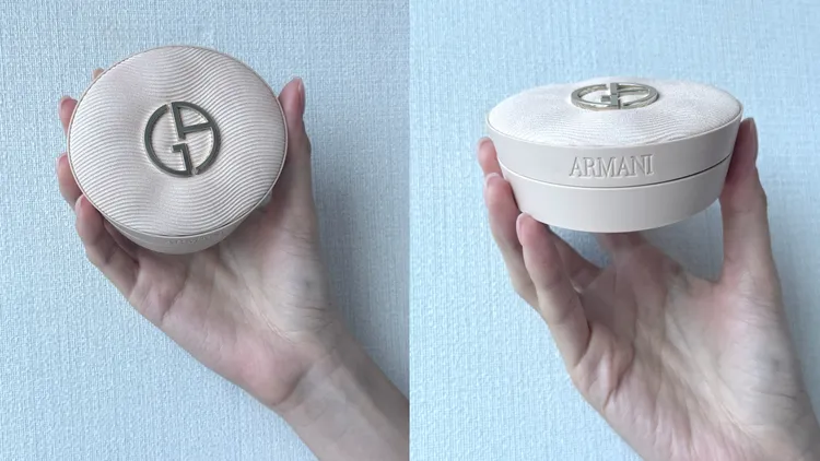 Armani Beauty高訂持久輕霧光氣墊粉餅，2850元。張家玲攝