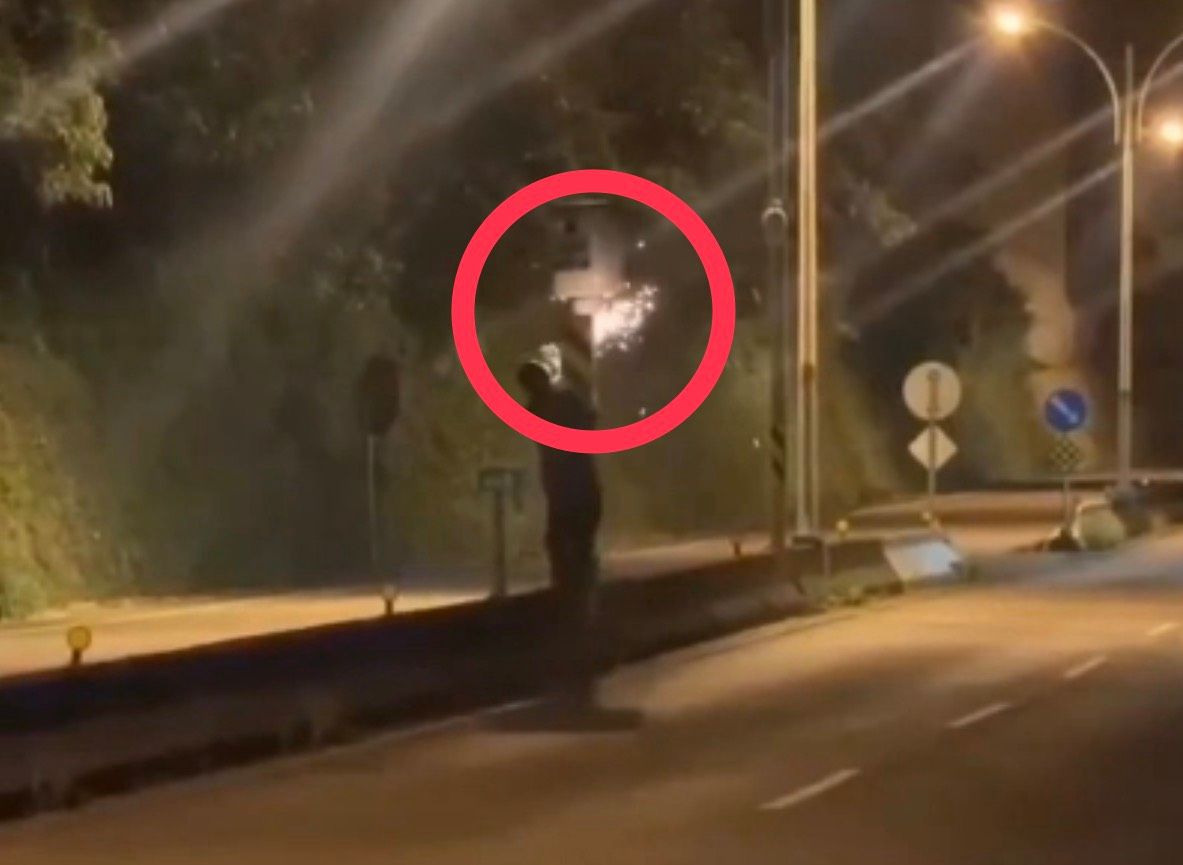 為閃超速罰單出奇招!男砂輪機狂鋸150萬測速桿 被警抓辯「我在鋸樹」